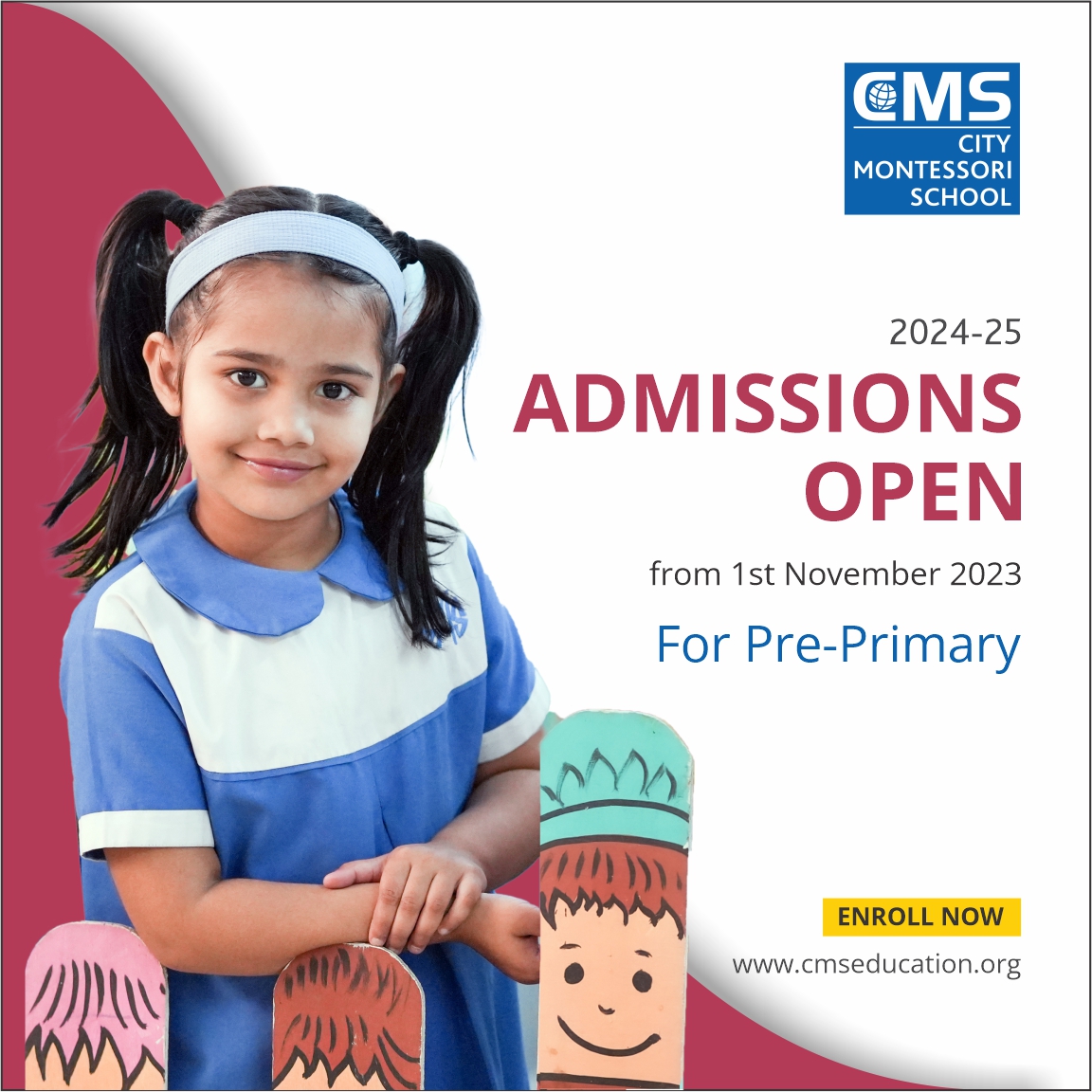 CmsJaiJagat's tweet photo. Admissions Open for Pre -Primary! Visit our website for more details.
#CMS #CMSeducation #CMSStudents #AcademicExcellence #OutstandingTeachers #InspiringLeaders #HighAchiever #CMSActivity #Admissionsopen #Lucknow #admissionsforpreprimary https://t.co/cRwYzjJ7Mp