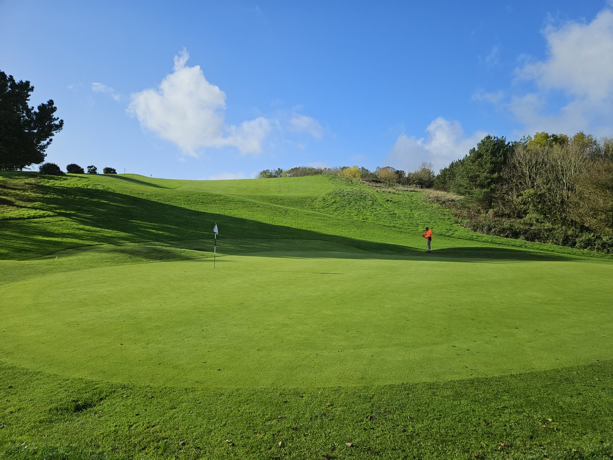 Point at Polzeath phase 2 marking out - irrigation for Greens and Approaches @GrnIrrigation @PointatPolzeath @ReesinkTurfcare and its sunny in Cornwall!