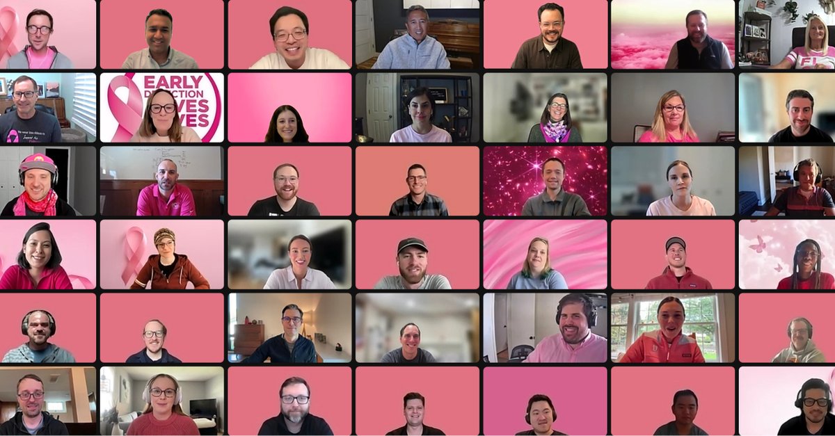 We are proud of our team for turning our video call pink in honor of #BreastCancerAwarenessMonth. As we close out October, we encourage you to join us in raising awareness, celebrating survivors, and remembering those we have lost to breast cancer.