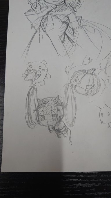 寝る前に今日の空き時間に描いたツインテヘリコプタートワ様を載せておきます