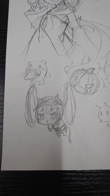 寝る前に今日の空き時間に描いたツインテヘリコプタートワ様を載せておきます