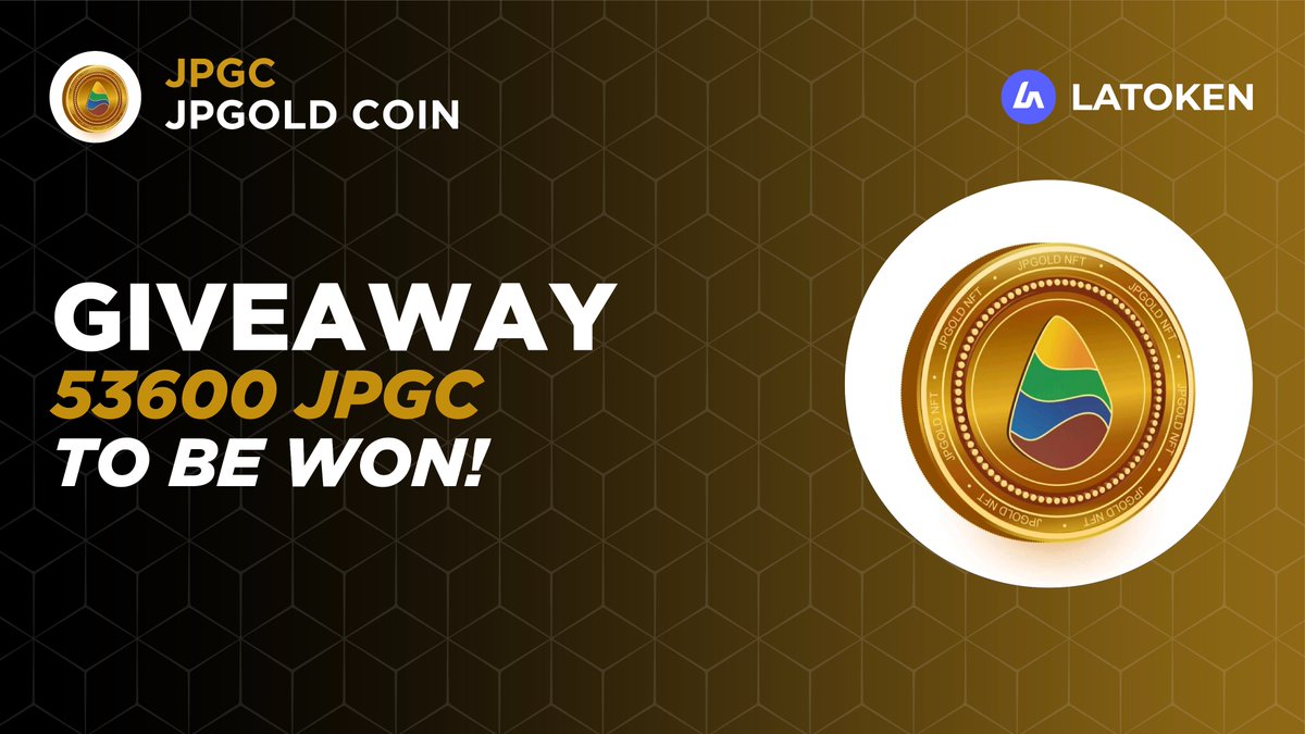 Latoken_cex's tweet photo. 🏆 53600 JPGOLDCOIN (JPGC) Giveaway on LATOKEN

🔥 80 Winners.
✅ Complete all tasks and qualify for the Giveaway.
📲 Share with 5 Friends and Follow.
⏰ October 30, 2023 - November  4 2023.

👉 JOIN GIVEAWAY (https://t.co/nJowyQepD4) https://t.co/45zV7ECc3s