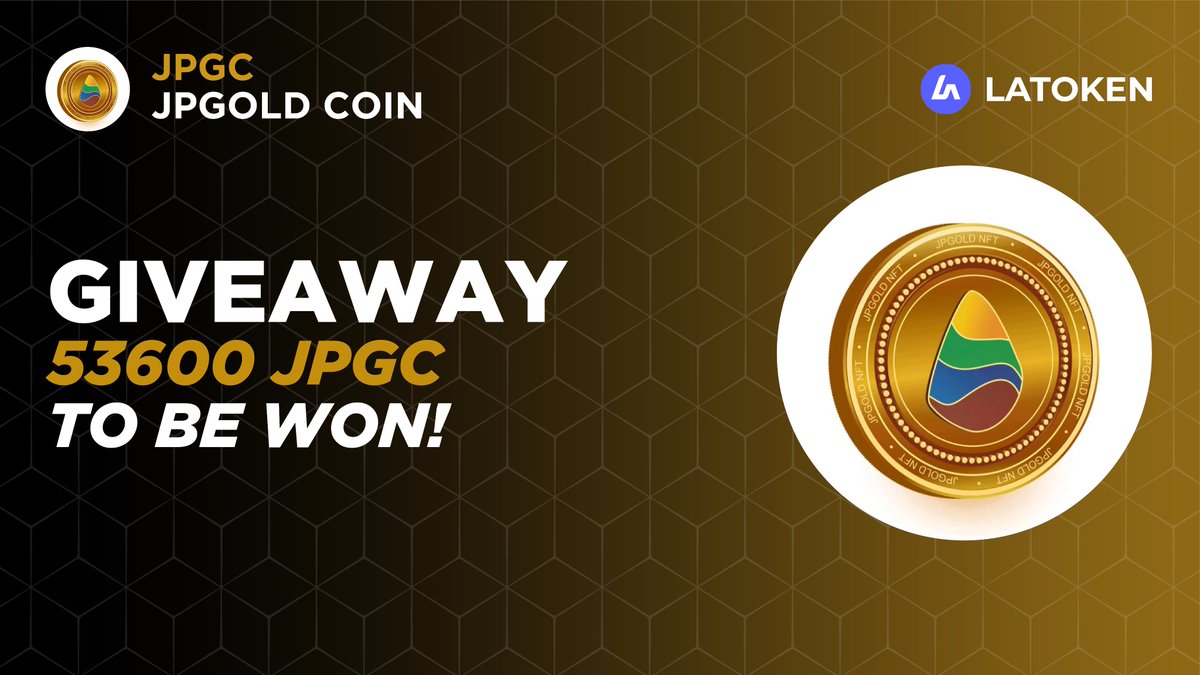 🏆 53600 JPGOLDCOIN (JPGC) Giveaway on LATOKEN

🔥 80 Winners.
✅ Complete all tasks and qualify for the Giveaway.
📲 Share with 5 Friends and Follow.
⏰ October 30, 2023 - November  4 2023.

👉 JOIN GIVEAWAY (go.latoken.com/1smo/bb70)