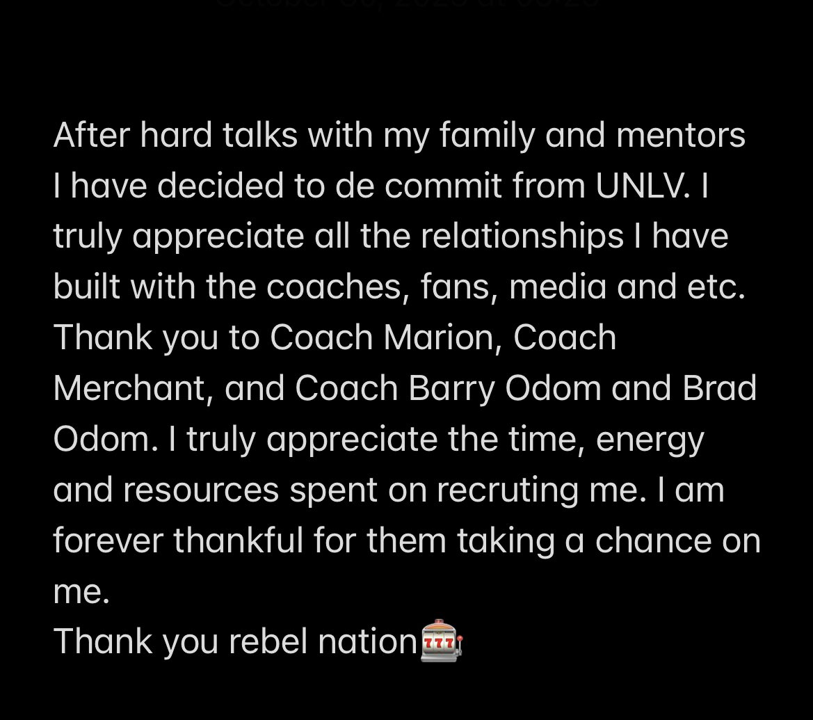 Karson Gordon⭐️2024 (@karsongordon24) on Twitter photo Please respect my decision. Thank you Rebel nation🎰
<a href="/TheQBTech/">J.P. Tillman</a> <a href="/footwork_king1/">Footwork_King</a> <a href="/CoachDanCasey/">Coach Dan Casey</a> <a href="/CoachLeisz/">Steve Leisz</a> @SWiltfong247 <a href="/adamgorney/">Adam Gorney</a> <a href="/Perroni247/">Brian Perroni</a> <a href="/BHoward_11/">Brandon Howard</a> <a href="/samspiegs/">Sam Spiegelman</a> <a href="/TomLoy247/">Tom Loy</a> @RivalsCole @Rivals_Clint <a href="/ChadSimmons_/">ChadSimmons</a> <a href="/KPRC2Ari/">Ari Alexander</a> <a href="/KPRC2RandyMc/">Randy McIlvoy</a> <a href="/joeagleason/">Joe Gleason</a> Please respect my decision. Thank you Rebel nation🎰
<a href="/TheQBTech/">J.P. Tillman</a> <a href="/footwork_king1/">Footwork_King</a> <a href="/CoachDanCasey/">Coach Dan Casey</a> <a href="/CoachLeisz/">Steve Leisz</a> @SWiltfong247 <a href="/adamgorney/">Adam Gorney</a> <a href="/Perroni247/">Brian Perroni</a> <a href="/BHoward_11/">Brandon Howard</a> <a href="/samspiegs/">Sam Spiegelman</a> <a href="/TomLoy247/">Tom Loy</a> @RivalsCole @Rivals_Clint <a href="/ChadSimmons_/">ChadSimmons</a> <a href="/KPRC2Ari/">Ari Alexander</a> <a href="/KPRC2RandyMc/">Randy McIlvoy</a> <a href="/joeagleason/">Joe Gleason</a>