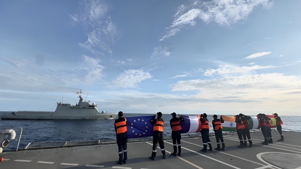 TheGeostrata's tweet photo. India-EU Naval Exercise: Gulf of Guinea
Following the 3rd #IndiaEUMaritimeSecurityDialogue, in #Brussels this Oct, the @indiannavy & the @EU_Commission held their 1st joint naval exercise in the #GulfofGuinea. https://t.co/wbcAULQGHh