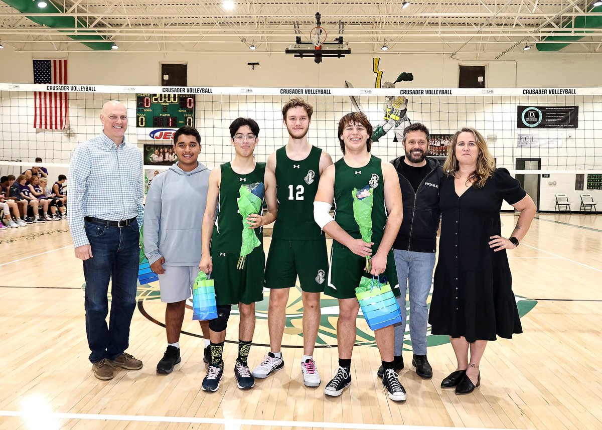 10/17 was Senior Night for Boys Volleyball. 3 seniors were honored pre-game as they were escorted by family & presented with gifts commemorating a special night. Even though the team did not walk away with an upset win the players showed tremendous heart & made the seniors proud!