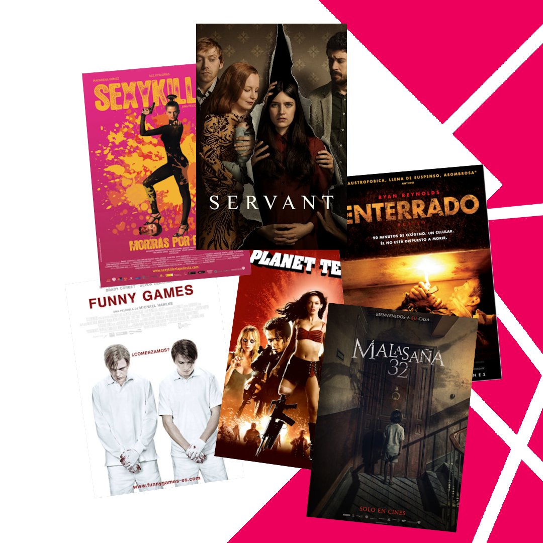 Servant, Malasaña 32, Sexykiller, Buried, Planet Terror, Funny Games... la noche de Halloween podríamos hacer una buena maratón con las películas y series en cuya promoción hemos participado.