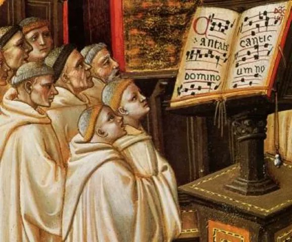EduMusPraTds's tweet photo. O Canto Gregoriano (Canto Sacro) teve início no período medieval. Foi o Papa Gregório l que institucionalizou na liturgia católica no século VI, e  por isso recebeu este nome. O Papa Gregório I esteve à frente da Igreja Católica entre os anos 590 e 604. + https://t.co/Klb2xuMpBb