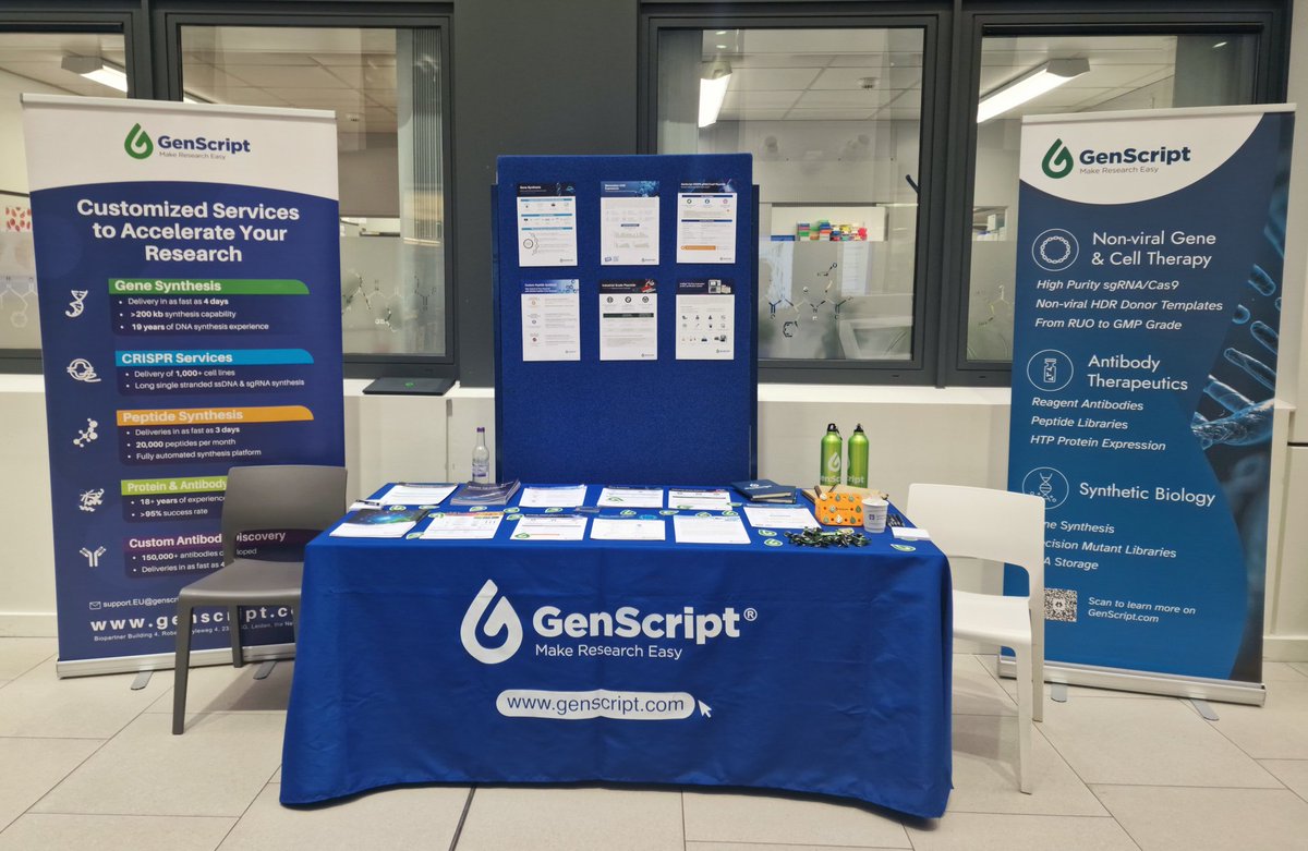 AbigailEMG's tweet photo. Stop by our stand at #SPPIRIT_ECR2023 and say hi! @GenScript is proud sponsors, thanks to @SPPIRITnetwork for organising this great event! https://t.co/VQ6BBPNNB2