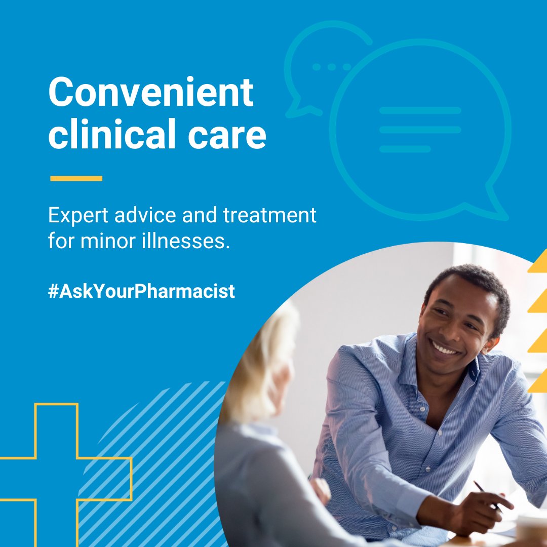 It’s national #askyourpharmacist week! Community pharmacists are highly qualified health care professionals, who can provide clinical advice and prompt treatment for common illnesses, at a time convenient for you