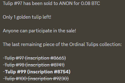 Ordinal Tulips tweet media