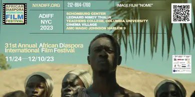 afrocritik's tweet photo. ADIFF 2023 Film Festival to Begin Next Month

The African Diaspora International Film Festival (ADIFF) will celebrate its 31st anniversary from Nov. 24 to Dec. 10, showcasing 85 narratives and documentaries from 33 countries in five different venues in Manhattan.

#ADIFF #AfricanDiasporaFilmFestival #FilmFestival