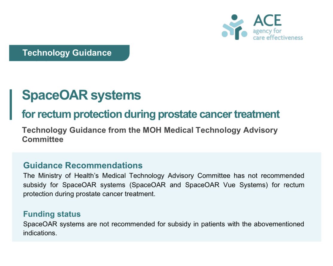 Singapore saying no to SpaceOAR for prostate cancer?

#radonc

ace-hta.gov.sg/docs/default-s…