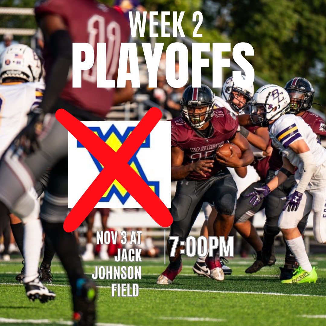 HPWarriorFball's tweet photo. Week 2 Playoffs! #BEATWM!
#WARRIORS https://t.co/cFhpeeiny4