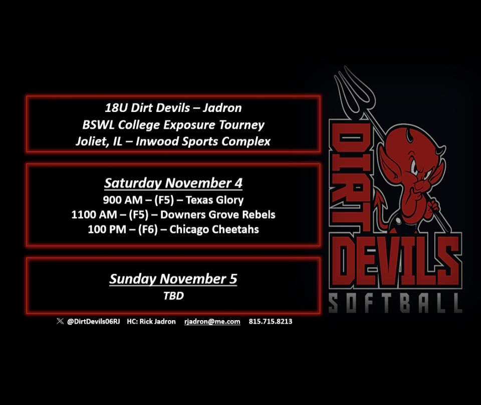 Looking forward to this weekends BSWL College 🥎 Exposure Tourney #GreatDay2BDevils 😈 #BuildingStrongWomenLeaders