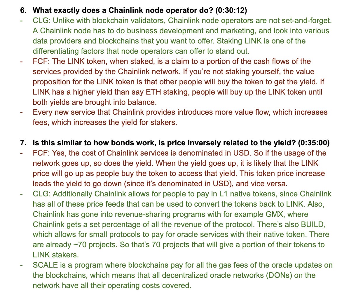 ChainlinkIntern's tweet image. .@ChainLinkGod and @CatfishFishy sat down with @TrustlessState from @banklesshq to talk about Chainlink! I highly recommend watching the full interview (youtube.com/watch?v=0i1RhJ…), but if you’re short on time you can read my notes! 📔👇