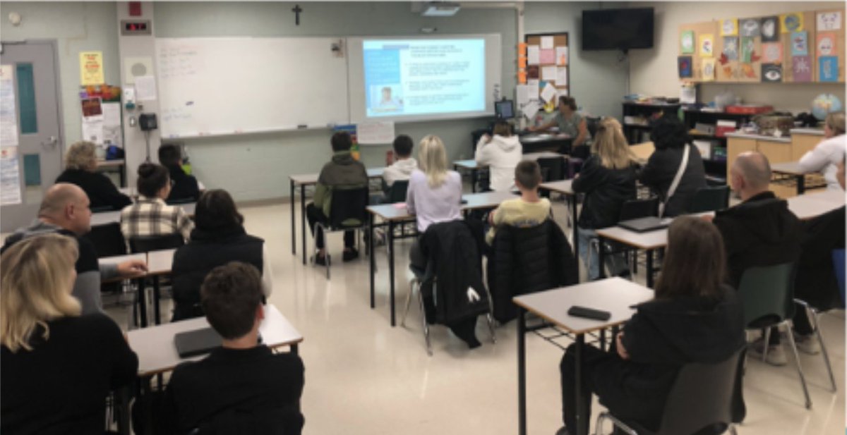 Parents of ELL students attend a Newcomer Information Session on Parent-Teacher Interview night.  For more information on supports for learning English, please contact your child's ESL teacher.