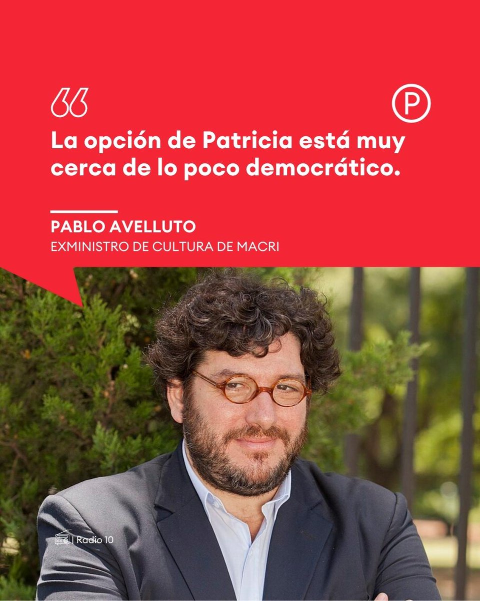 💬 Avelluto, contra Bullrich: consideró que “no fue una gran candidata para captar ni retener votos” y aseguró que 'personalmente' cree que debe dejar la presidencia del PRO 🗣️ Para el ex ministro de Cultura de Macri 'el PRO está en un proceso de reconfiguración'