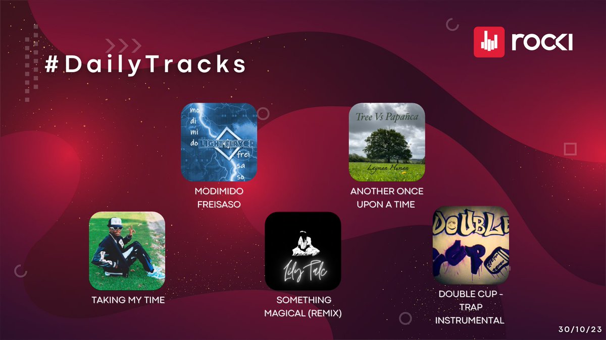 RockiApp's tweet photo. #DailyTracks ๐ช 30/10/23
๐ง MODIMIDO FREISASO - https://t.co/b8lRIyD5pP
๐น ANOTHER ONCE UPON A TIME - https://t.co/yDce0XfgcY
๐ป TAKING MY TIME - https://t.co/od7TyVW538
๐ค SOMETHING MAGICAL (REMIX) - https://t.co/1T894irMDj
๐ธ DOUBLE CUP - TRAP INSTRUMENTAL - https://t.co/AevxSlx4S2