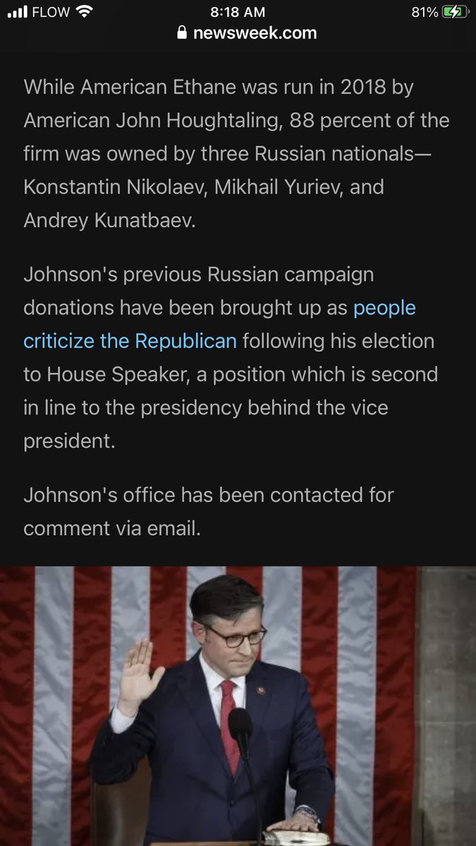 TropicalVertic1's tweet photo. @JuddLegum Fascinating how 3 Russians were able to donate money to @SpeakerJohnson who - drum roll!…wants to sever Ukraine aid from Israel aid, even though supporting both has bipartisan support 🇷🇺 color me surprised
#PutinParty https://t.co/r3cEQE9z7m