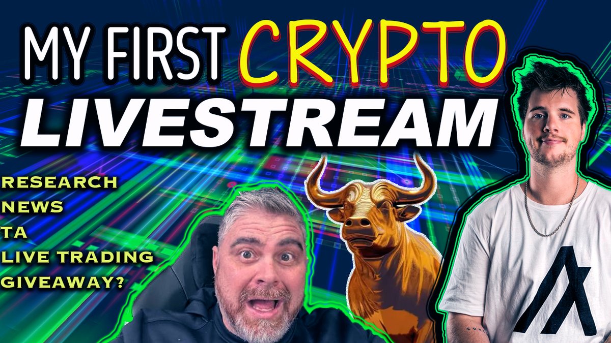 Ajwritescrypto's tweet photo. My FIRST livestream on YouTube with @BenArmstrongsX kicks off in EXACTLY one hour! 

LET'S GOOO!! 
⬇️⬇️
https://t.co/S3j1getso8 https://t.co/4s4AyfAPZR