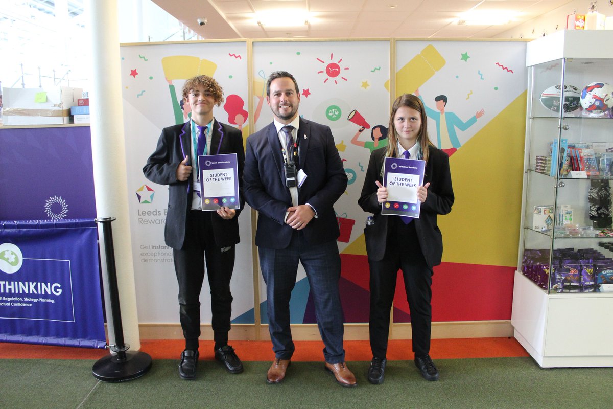 A huge well done to all students who received the 'Student of the Week' award from the Principal this half term at Leeds East Academy! We're thrilled to celebrate the outstanding achievements of these remarkable individuals: Jodie, Kai, Riley and Jaydon. Congratulations!