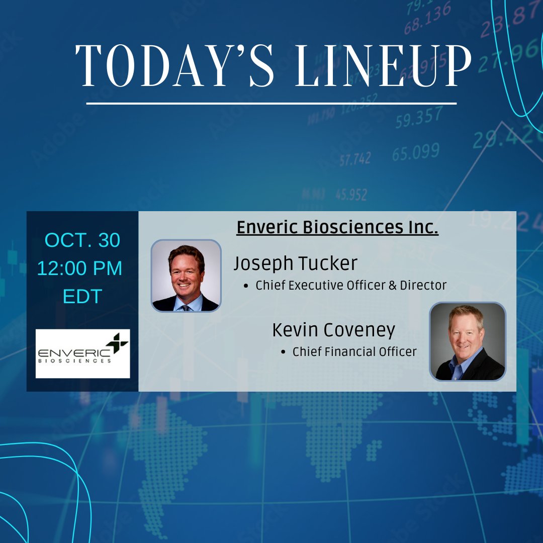 RenmarkMedia's tweet image. Tune in for today's Virtual Non-Deal Roadshow. Register with the link below! #RenmarkVNDR

ENVB: renmarkfinancial.com/live-registrat…

#ENVB #envericbiosciences