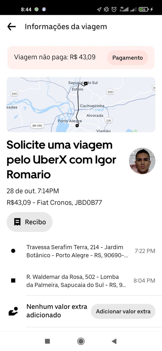 kayode_leo's tweet photo. Todo dia um problema diferente com esse aplicativo @Uber_Brasil 
O ato de intolerância religiosa me estornaram em cash back R$2,00 da taxa de cancelamento feito pelo motorista. Agora o motora que recebe em pix deixa a corrida com pagamento pendente. https://t.co/sxBufzHEgD