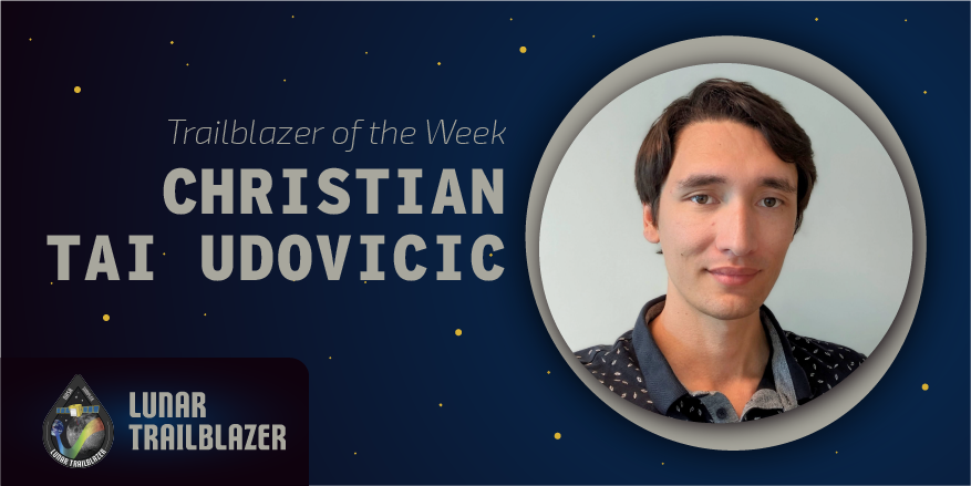 If you want to search for lunar water, Christian Tai Udovicic will tell you that perspective is everything. The former student researcher is modeling how water's thermal signature is dependent on the angle of observation and is our #TrailblazerOfTheWeek! trailblazer.caltech.edu/news/christian…