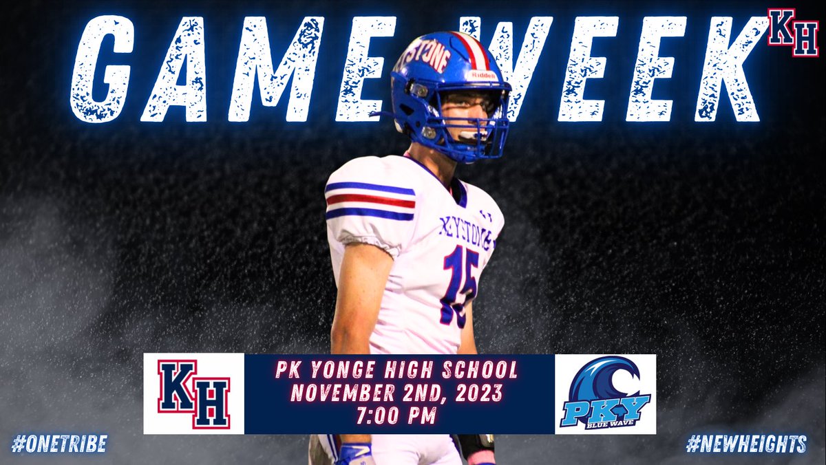 🔵GAME WEEK⚪️

🏈Game 10
🆚 PK Yonge
📍PK Yonge High School
📆November 2nd, 2023
⌚️7:00 PM

#OneTribe #NewHeights