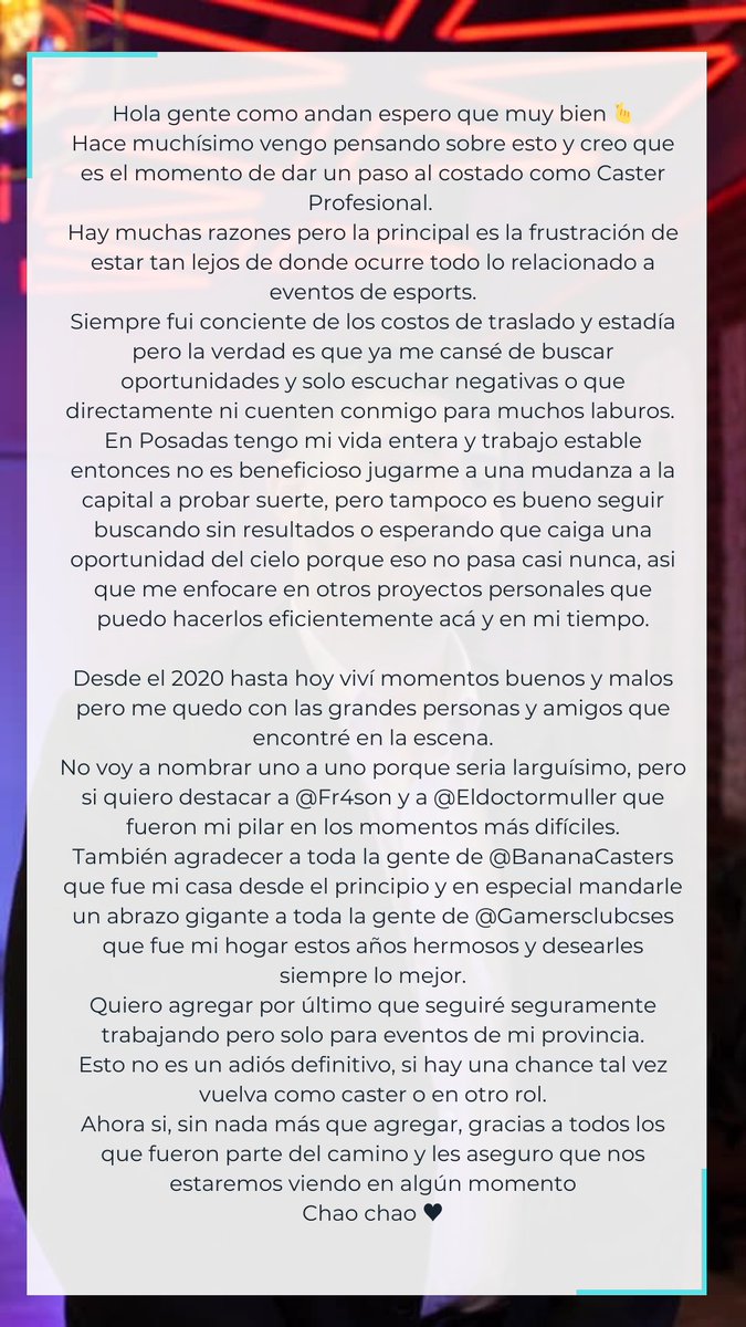TomymieresOk's tweet photo. Fue lindo mientras duró 🥹
Eternamente agradecido ♥️ https://t.co/iN5uBkBP1d