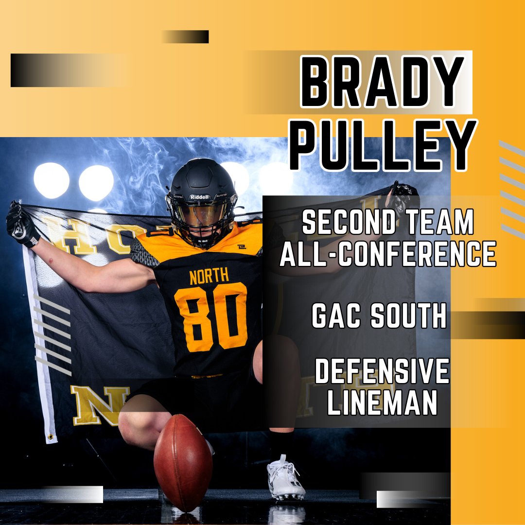 Congrats to Brady Pulley on being selected as a second team GAC South Defensive Lineman.  #OATH #FAMILY