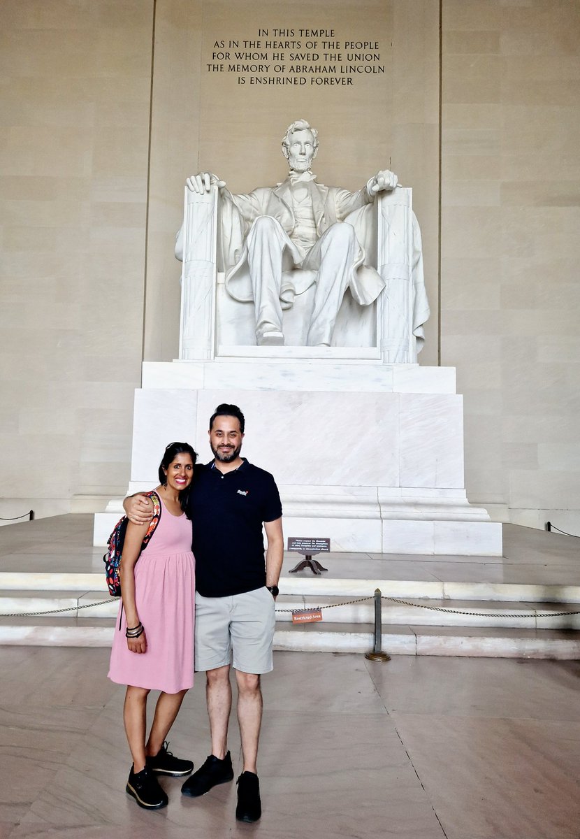 Good morning from Washington, D.C. 🇺🇸

Visiting the Lincoln Memorial with my beautiful wife and baby bump. Baby Meghani should be arriving in January 2024!