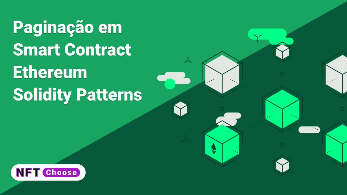 jeftar's tweet photo. Fala pessoal, vídeo novo no canal #nftchoose.
Como utilizar pagination pattern no seu #smartcontract utilizando #solidity na #blockchain #etherum
#BolhaDev 
https://t.co/VOjbXRKKxR https://t.co/xnpCbL2PLC