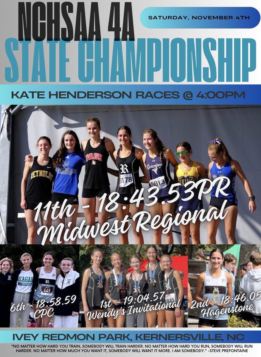 JR Kate Henderson continues her fantastic season of racing this Saturday as an Individual Qualifier! <a href="/RRHSAthletics/">Reagan Athletics</a> <a href="/wsfcsathletics/">WSFCS Athletics</a>