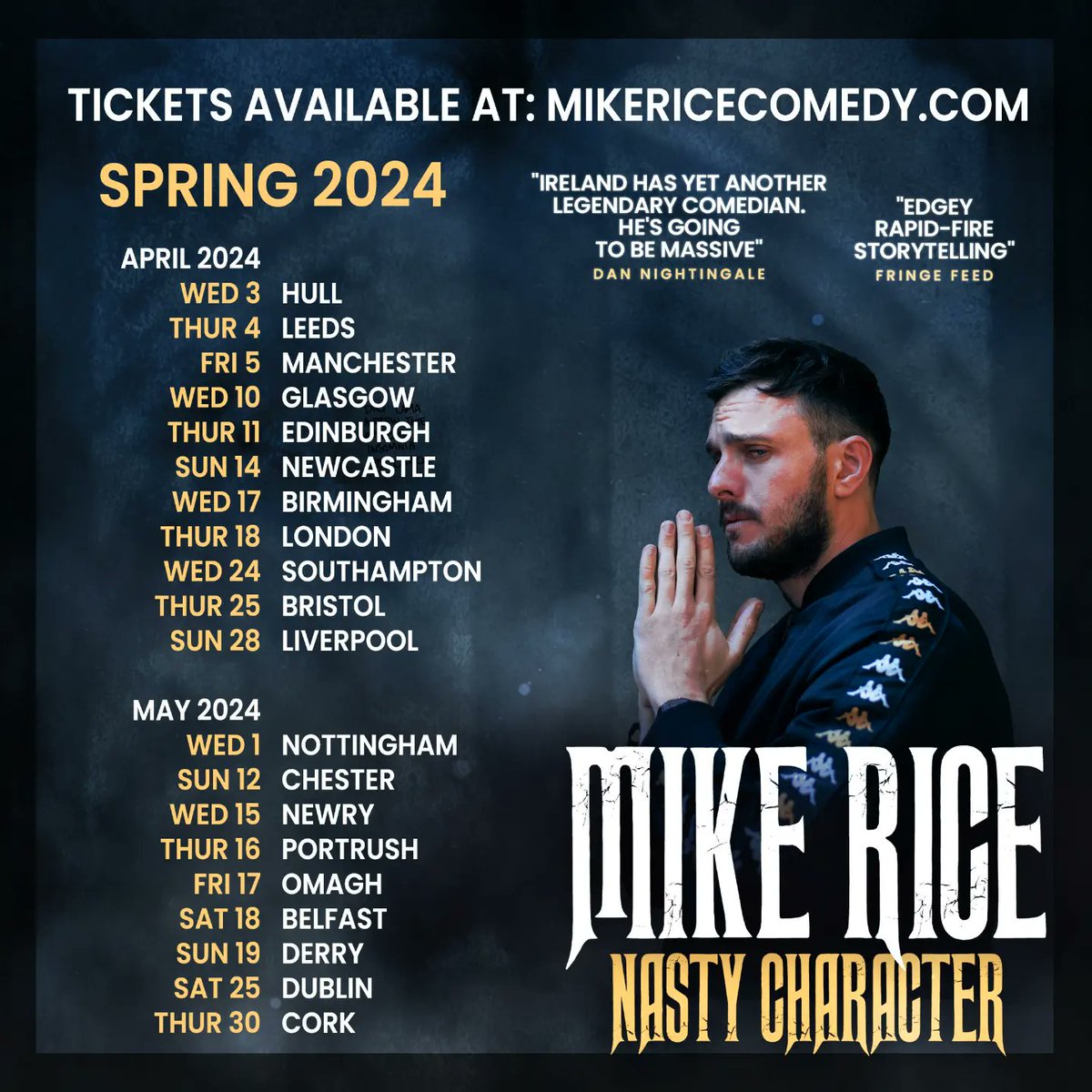 mikericecomedy's tweet image. *First Ever UK and Ireland Tour*
 Tickets already selling fast. 
Absolutely buzzin.
Tickets in Bio. Grab a few, tell a friend🙌🙏