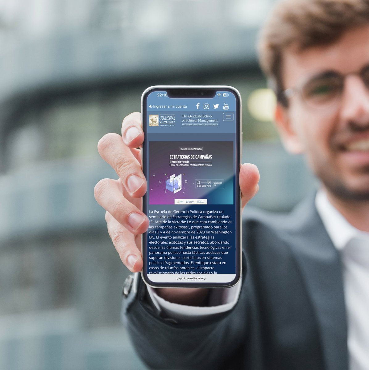 Si durante ésta semana te encuentras en Washington D.C. No puedes dejar de asistir a nuestro seminario de Estrategias de Campañas que se llevará a cabo el 3 y 4 de noviembre.

tinyurl.com/3zjn79s9

#gspm #gspmlatam #seminario