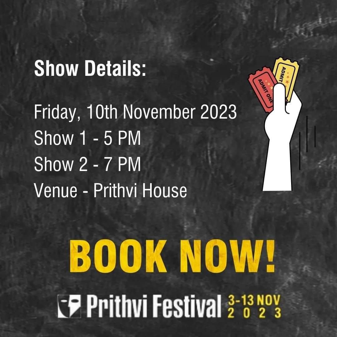 We are feeling ecstatic, excited and grateful to perform at @PrithviTheatre Festival ! 

Book Your Seats 👇

in.bookmyshow.com/plays/wings-cu…

#prithvitheatrefestival #joshmalihabadi #wingsculturalsociety
#theatre #play #drama #festival #mumbai #prithvi #juhu #salimaraza #tariquehameed