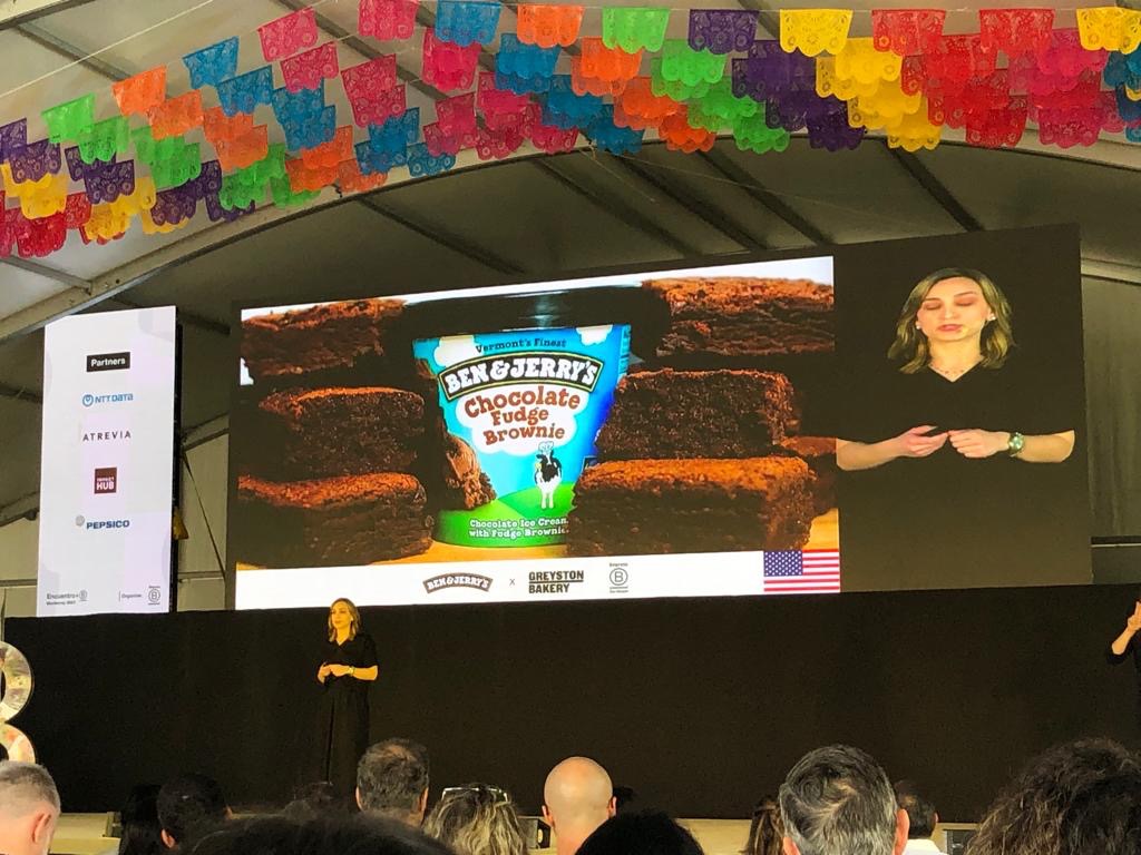 The fabric of change is woven with collective action. We are elated to have been highlighted alongside @benandjerrys as an example of collective social action under the ornate veil of papel picado at Encuentro+B, the largest event of the #BCorp movement in Latin America.