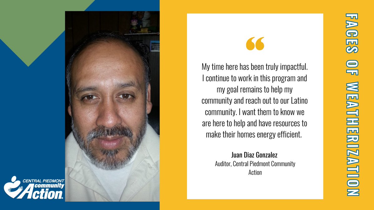 NcapEnergy's tweet image. Shout out to @NCCommAction and thank you to Central Piedmont Community Action for sharing this #FacesofWeatherization - #FacesOfEE staff story on #EnergyAwarenessMonth #WeatherizationDay!