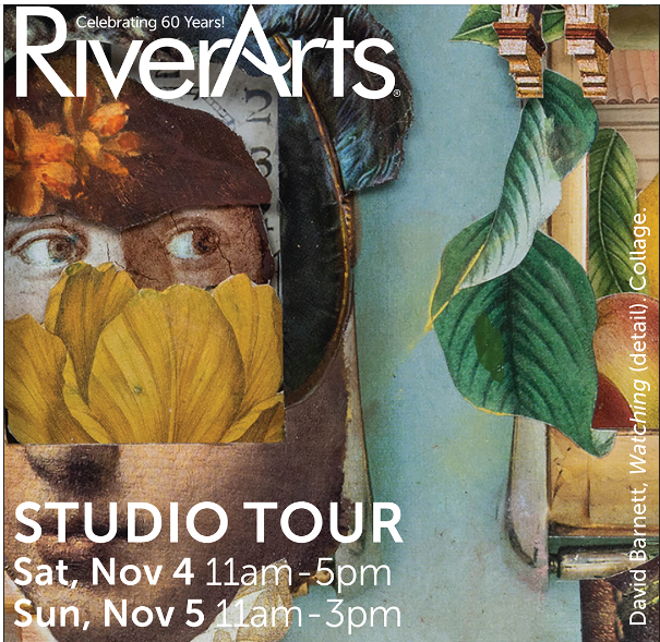 Annual <a href="/RiverArtsorg/">RiverArts</a>  visual arts crawl returns Sat. 11/4 (11am-5pm) and Sun. 11/5 (11am-3pm) with over  80 local visual artists. RSVP to breeze through the line at each studio. Maps available at  RiverArtsStudioTour.com.