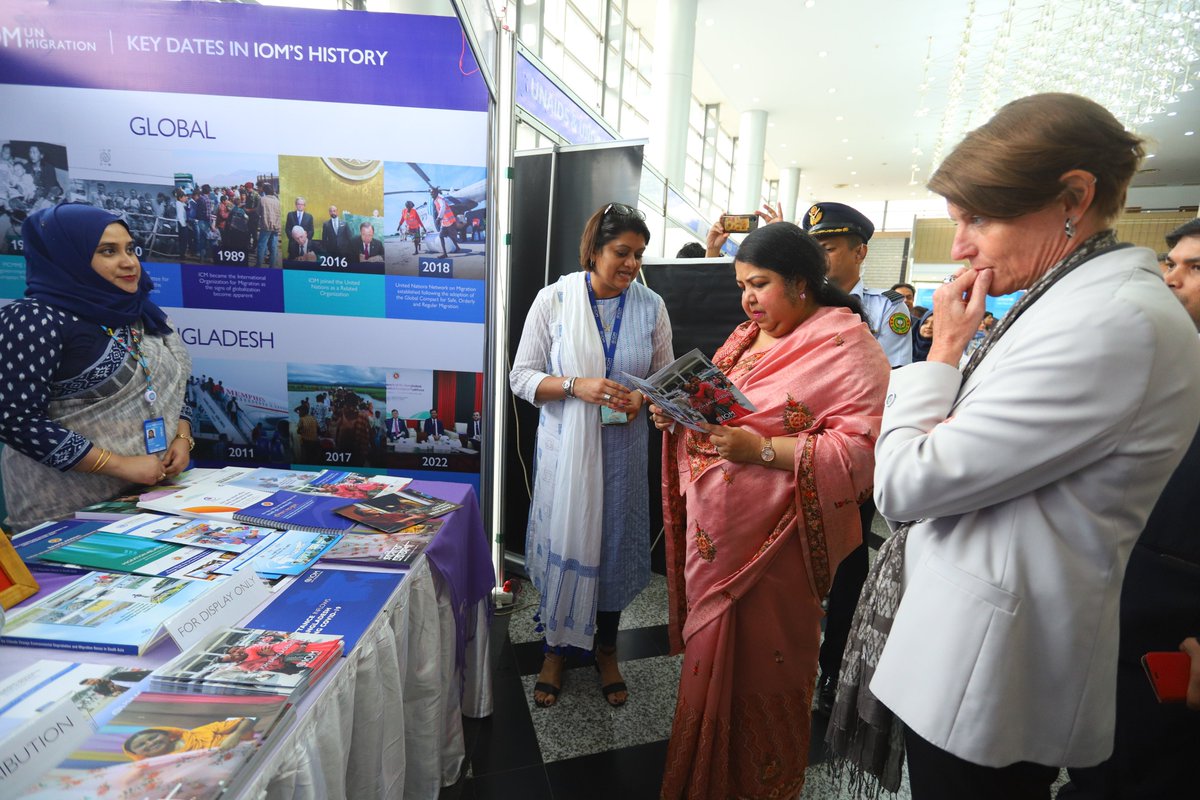 IOMBangladesh's tweet photo. 🌍✨ @IOMBangladesh is celebrating UN Day 2023. Let's champion global unity, peace, and cooperation. 

Together, we can make the world a more equitable place for all.  Happy #UNDay 🕊️ 🤝 🌎 

#UNmigration #GlobalUnity #Peace #Cooperation https://t.co/lqhnGTHd9i