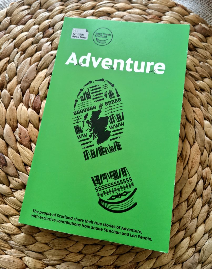 I am truly honoured that my story, 'The Reluctant Adventurer' is included amongst such talented writers in Scotland's Stories: Adventure. 📗 Huge thanks to the team at @BookWeekScot for making dreams come true. 💚 #BookWeekScotland