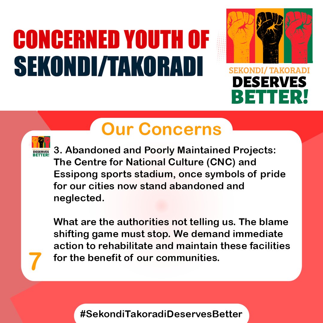 SekTadiDB's tweet photo. OUR CONCERNS

7. Abandoned and Poorly Maintained Projects!

#SekTakoradiDeservesBetter
#SekondiTakoradiDeservesBetter https://t.co/4m80t4fcfy