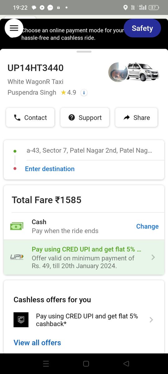vikas_ndls's tweet photo. Na customer care bat kar pa Raha hu na destination change ho raha h worst service ola customer care
#ola https://t.co/9CDeod8Uvl