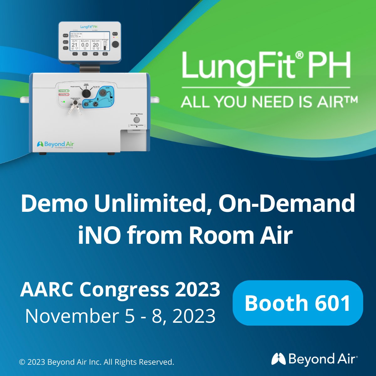 We’re looking forward to exhibiting at <a href="/aarc_tweets/">American Association for Respiratory Care</a> Congress! Stop by booth 601 for a LungFit PH demo, the only cylinder-free system that provides unlimited, on-demand iNO from room air within seconds.

Want to reserve a demo time for your team? lungfitph.com/aarc