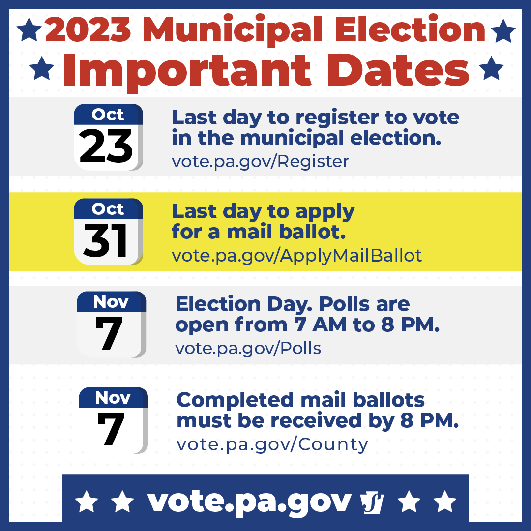 PAStateDept's tweet photo. TOMORROW (10/31) is the last day to apply for a mail-in or absentee ballot for the Nov. 7 election. Apply now: https://t.co/EiHScsFfFi Learn more: https://t.co/IWGKgwWg73 https://t.co/UUhzjFx0rj