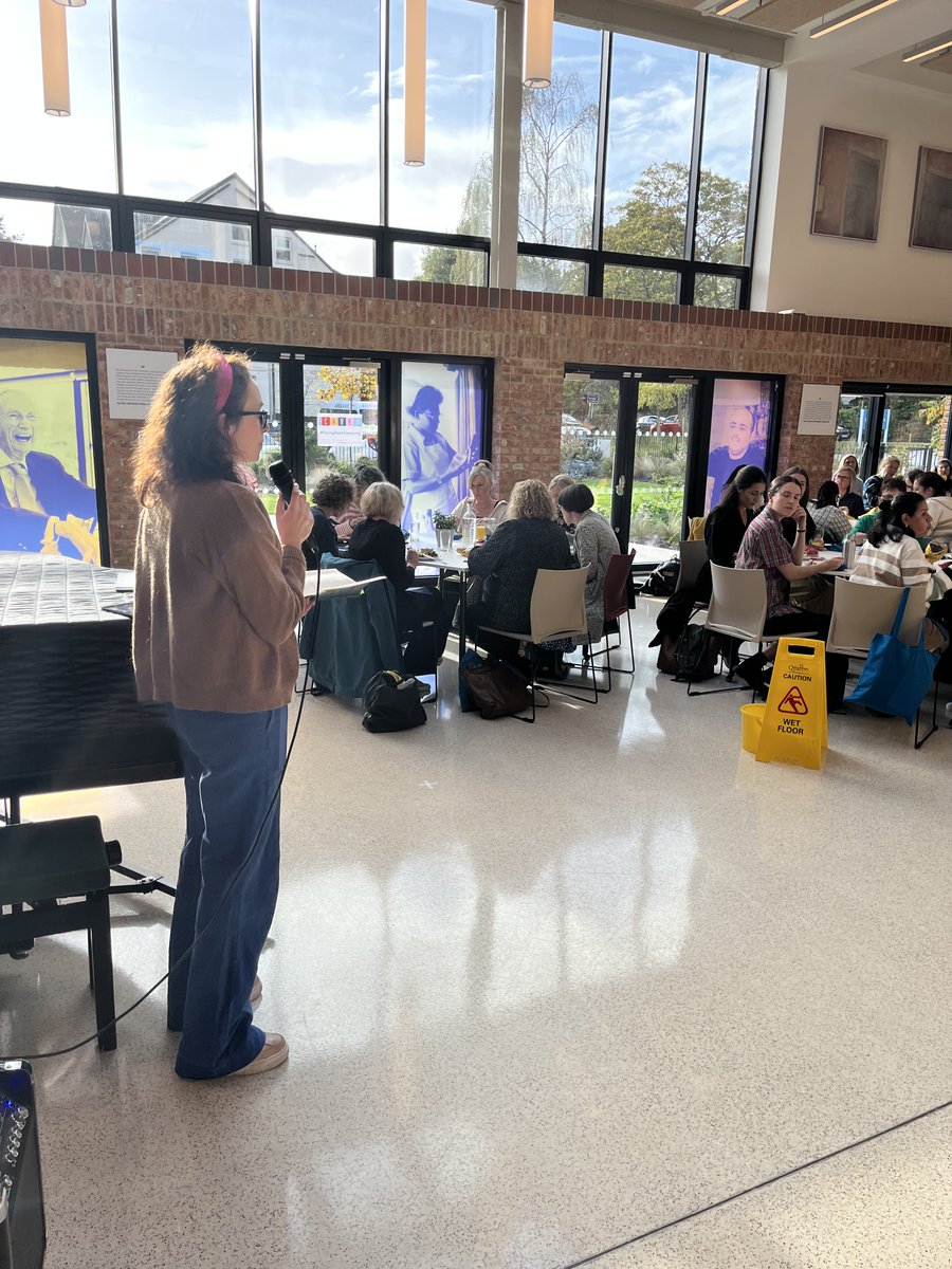 stchCARE's tweet photo. Writer, poet and palliative care nurse Molly Case entertained delegates as they had their lunch with a performance of her poems inspired by caring for people at the end life. #FacingDeathCreatively https://t.co/zCSRfugIiI