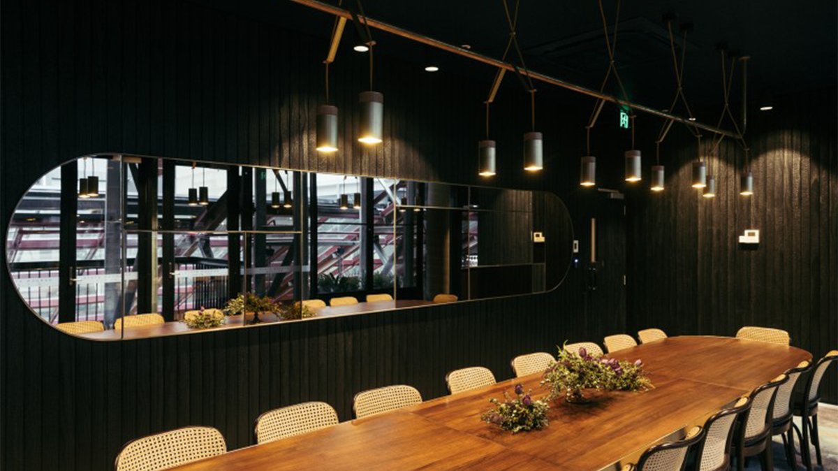 ✨ Garden State Hotel: All Hallow's Eve magic with Charred Accoya. 

🕯️An intimate, spellbinding VIP space, courtesy of Britton Timbers. Celebrate Halloween in style with Accoya's timeless charm!

Discover more: accoya.com/project/intern…

#AllHallowsEve #GardenStateHotel