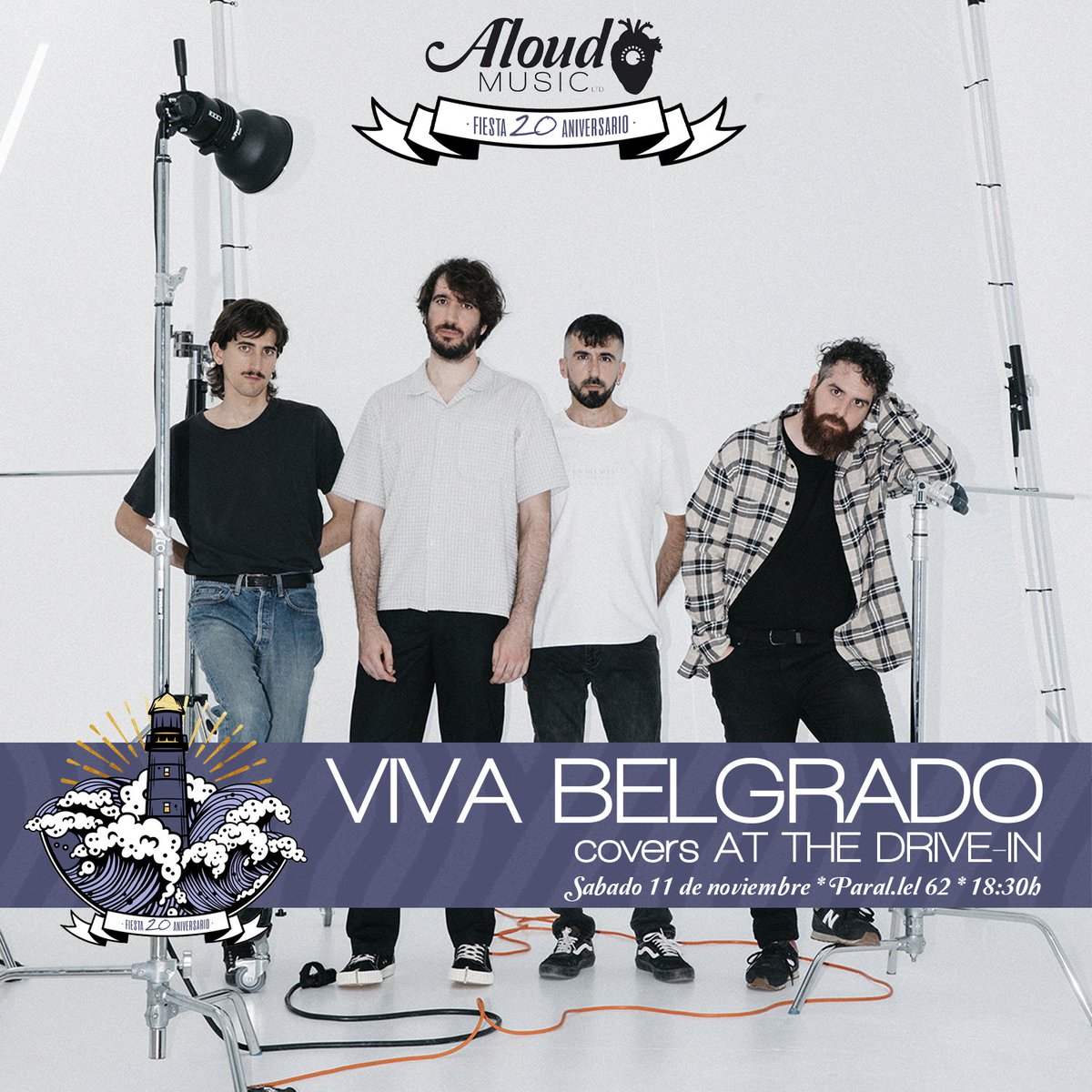AloudMusic's tweet photo. Nos hace ilusión celebrar nuestros 20 años contigo. Te apuntas ? Lisabö, Viva Belgrado, (lo:muêso), Nordic Giants y DobleCapa. Casi nada.

https://t.co/1s3BtuTvlf https://t.co/LRPIvtWVyH
